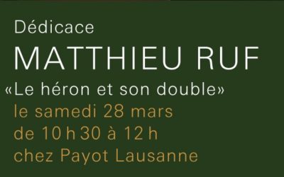 28.03.26 Matthieu Ruf en dédicace à Payot Lausanne