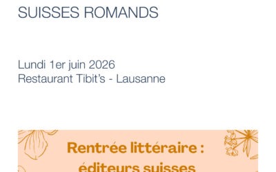 01.06.2026 Rentrée littéraire des éditeurs suisses