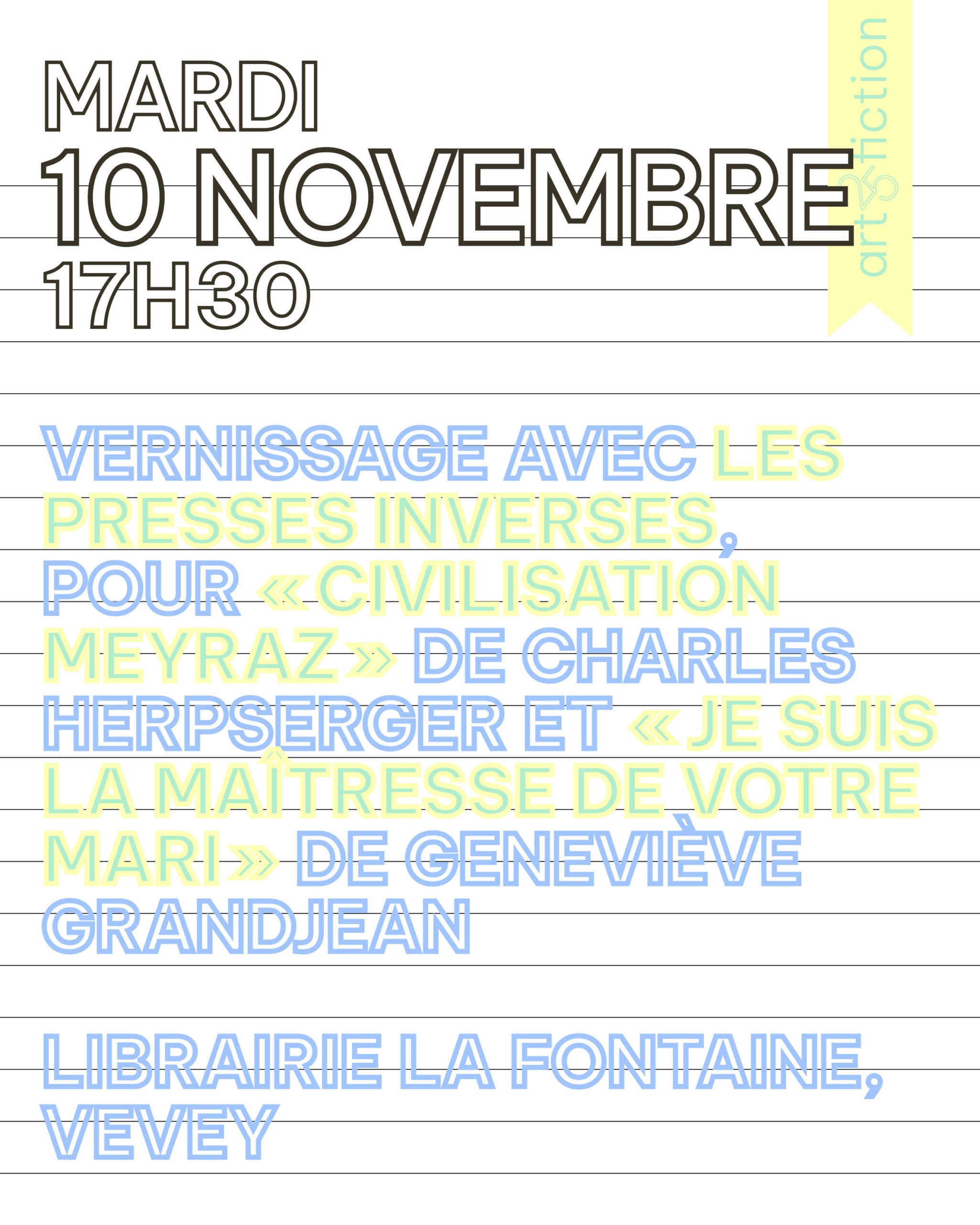 affiche vernissage Grandjean